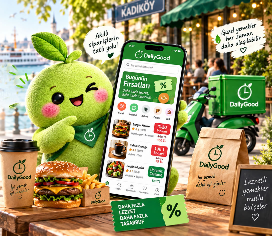 DailyGood ile iyi gıdayı değerlendiren kullanıcı